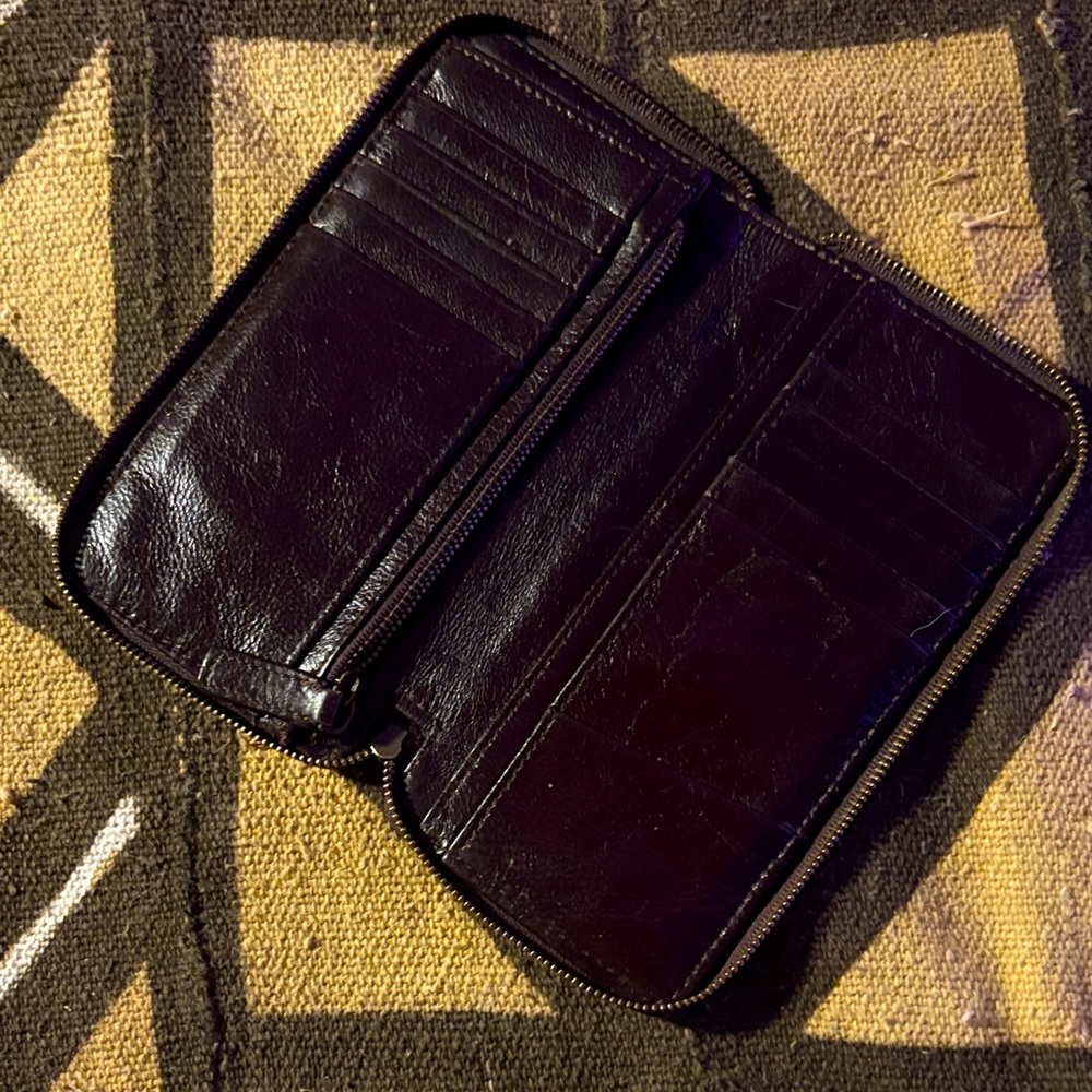 Latico Dark Brown Leather Organizer